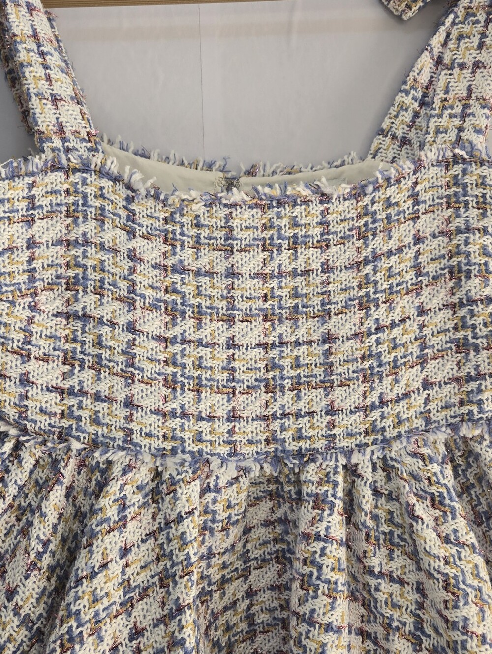 LIKELY Size 6 Drea Multi-blue Dress Channel Inspired, Tie Straps, Full Skirt NWT - Picture 4 of 13